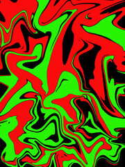 abstract light green and red watercolor luxury galaxy pattern color on black.