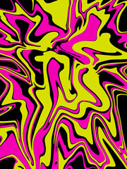 pink and yellow abstract watercolor luxury galaxy pattern color on black.
