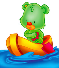 a digitally illustrated cute bear