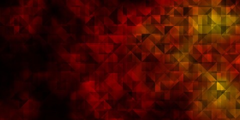 Light Red, Yellow vector template with crystals, triangles.