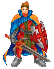 a digitally illustrated warrior prince