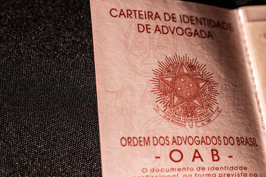 Identification document of lawyer from Brazil. Carteira da OAB (Ordem dos Advogados do Brasil) 