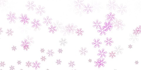 Light pink vector abstract artwork with leaves.