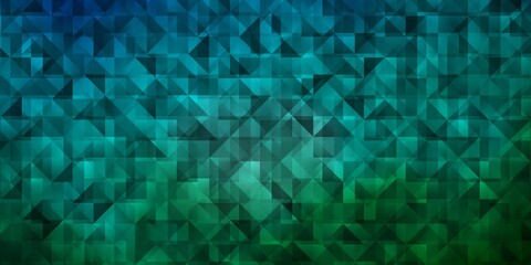 Light Blue, Green vector background with triangles.