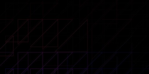 Dark Purple, Pink vector template with lines. Modern abstract illustration with colorful lines. Smart design for your promotions.