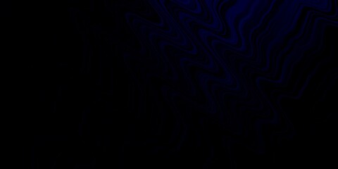 Dark BLUE vector background with lines. Abstract illustration with bandy gradient lines. Template for cellphones.