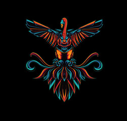 mecha bird illustration