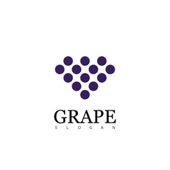 Grape Logo Nature Design Logo