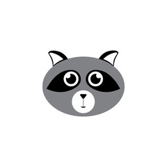 Raccoon Logo Animal Design Icon
