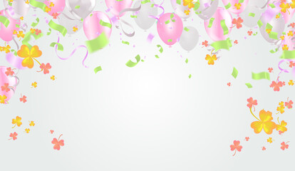 Luxury party balloons pink, and sequins balloons, Pastel metallic composition with empty space for birthday, other promotion social media banners, text.