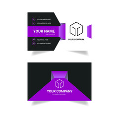 Purple Modern Creative Business Card stock vector