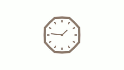 New counting down 12 hours clock icon on white background