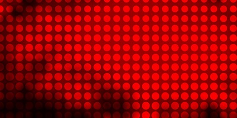Dark Red vector background with circles. Abstract decorative design in gradient style with bubbles. Pattern for wallpapers, curtains.