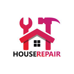 House Repair Logo Template Design Vector