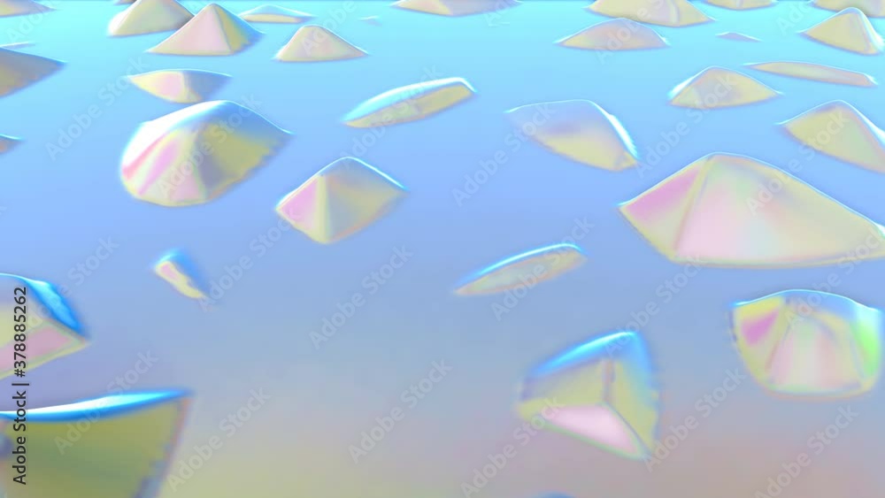 Poster white loop low poly background. abstract animation. 3d render