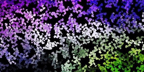 Dark pink, green vector template with abstract forms.