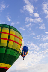 hot air balloon in the blue sky