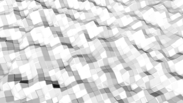 white loop low poly background. abstract animation. 3d render