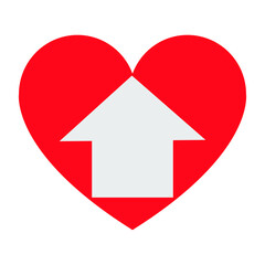 House and heart shape, symbol for stay at home