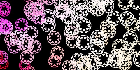 Dark pink vector template with circles.