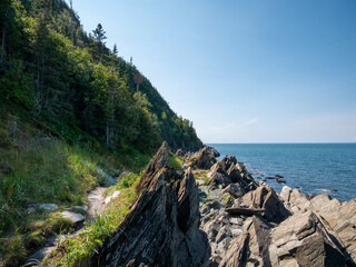 A beautiful day in the heart of nature at Bic National Parc, Quebec, Canada