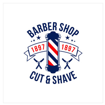 Barber Shop labels, banner, logo vector
