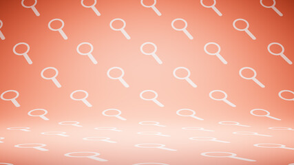 Empty Blank Magnifier Glass Symbol Pattern Studio Background