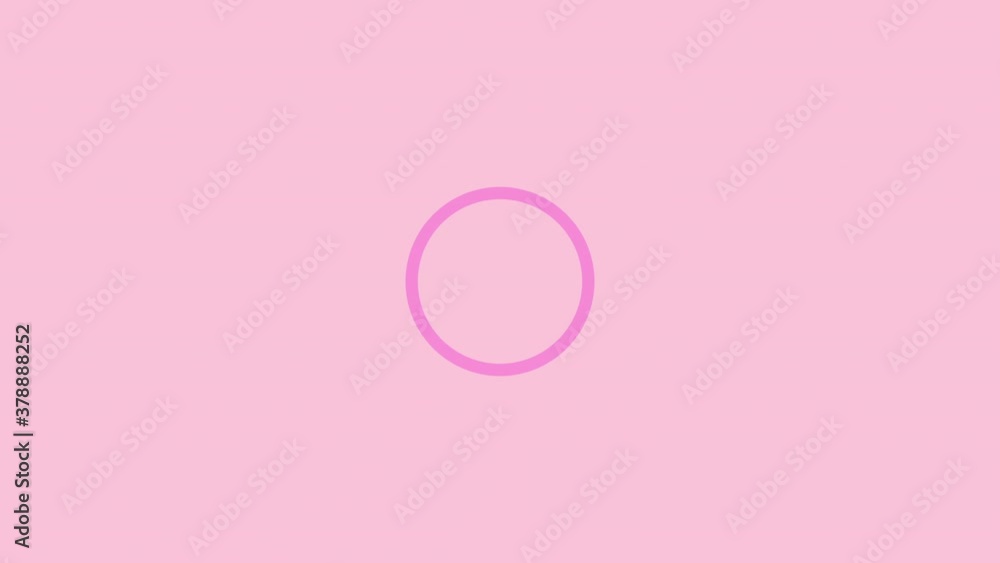 Poster intro animation with circle moving for opening , logo, transition and title.