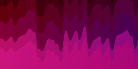 Dark Purple, Pink vector backdrop with circular arc. Illustration in halftone style with gradient curves. Pattern for websites, landing pages.