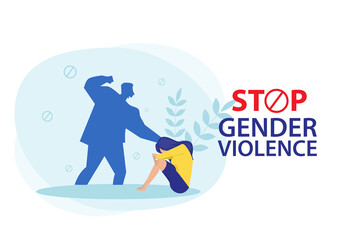 Stop  man gender violence or or domestic violence concept