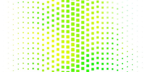 Light Green, Yellow vector backdrop with rectangles. Abstract gradient illustration with rectangles. Best design for your ad, poster, banner.