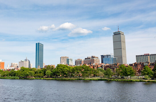 BOSTON, USA - JULY 22: Panoramic view of Boston in Massachusetts, USA on a sunny summer day showcasing its mix of contemporary and historic architecture on July 22, 2017.