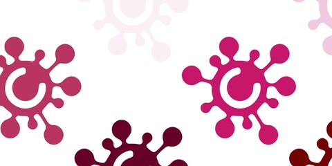 Light Pink vector texture with disease symbols.