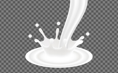 牛乳を注いだときの滴、ミルククラウンのイラスト
