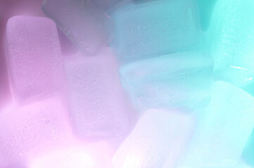 Pattern of colorful ice