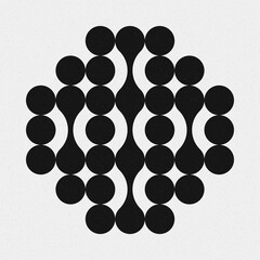 Abstract Cross Pattern Dots Logo generative computational art illustration