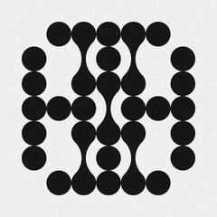 Abstract Cross Pattern Dots Logo generative computational art illustration