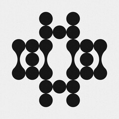 Abstract Cross Pattern Dots Logo generative computational art illustration