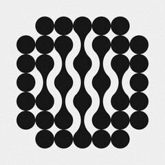 Abstract Cross Pattern Dots Logo generative computational art illustration