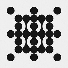 Abstract Cross Pattern Dots Logo generative computational art illustration