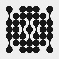 Abstract Cross Pattern Dots Logo generative computational art illustration