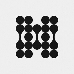 Abstract Cross Pattern Dots Logo generative computational art illustration