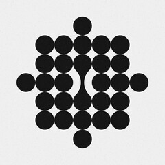 Abstract Cross Pattern Dots Logo generative computational art illustration