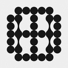 Abstract Cross Pattern Dots Logo generative computational art illustration