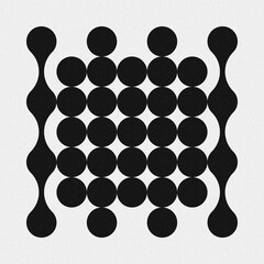 Abstract Cross Pattern Dots Logo generative computational art illustration