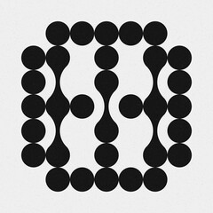 Abstract Cross Pattern Dots Logo generative computational art illustration