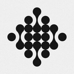 Abstract Cross Pattern Dots Logo generative computational art illustration