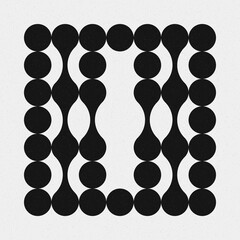 Abstract Cross Pattern Dots Logo generative computational art illustration