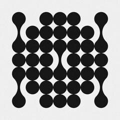 Abstract Cross Pattern Dots Logo generative computational art illustration