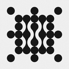 Abstract Cross Pattern Dots Logo generative computational art illustration